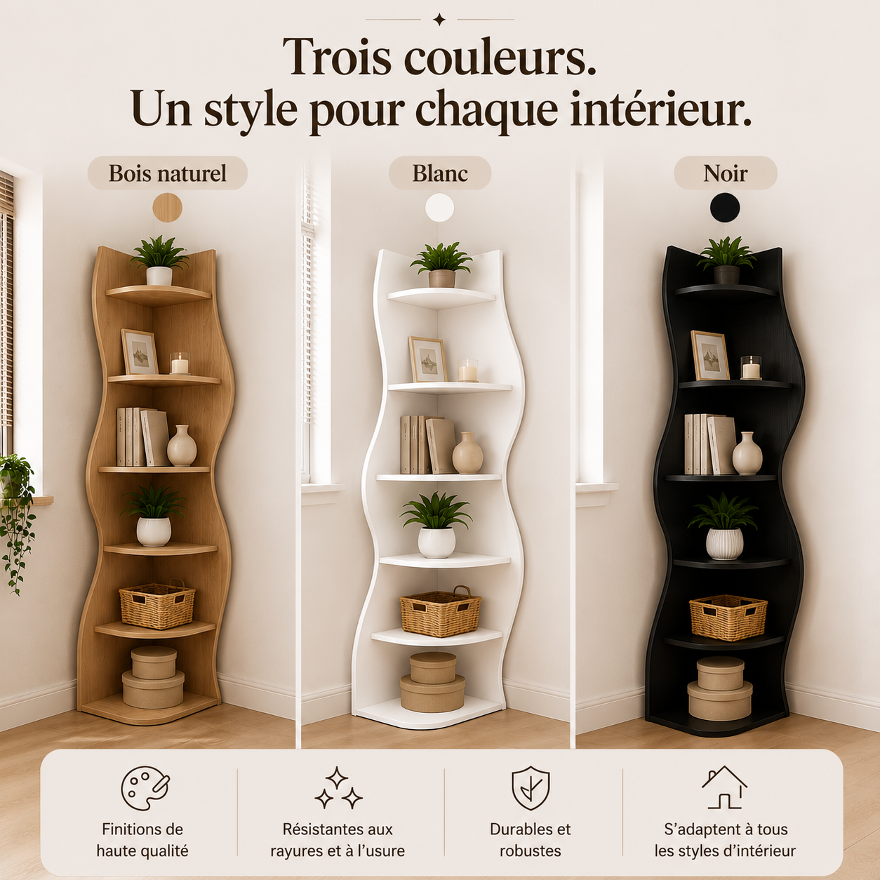 Ondine™ | Étagère Design d'Angle