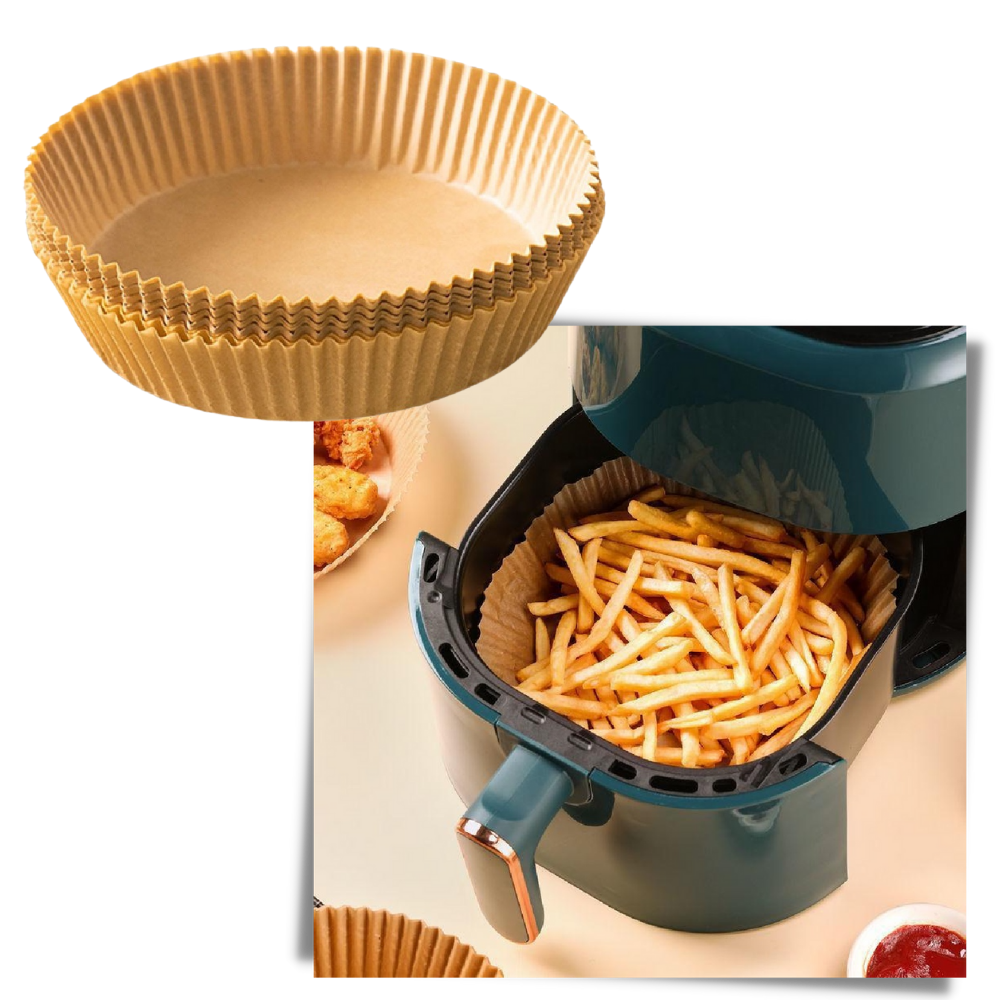 Pack de revêtements en papier jetables pour friteuse