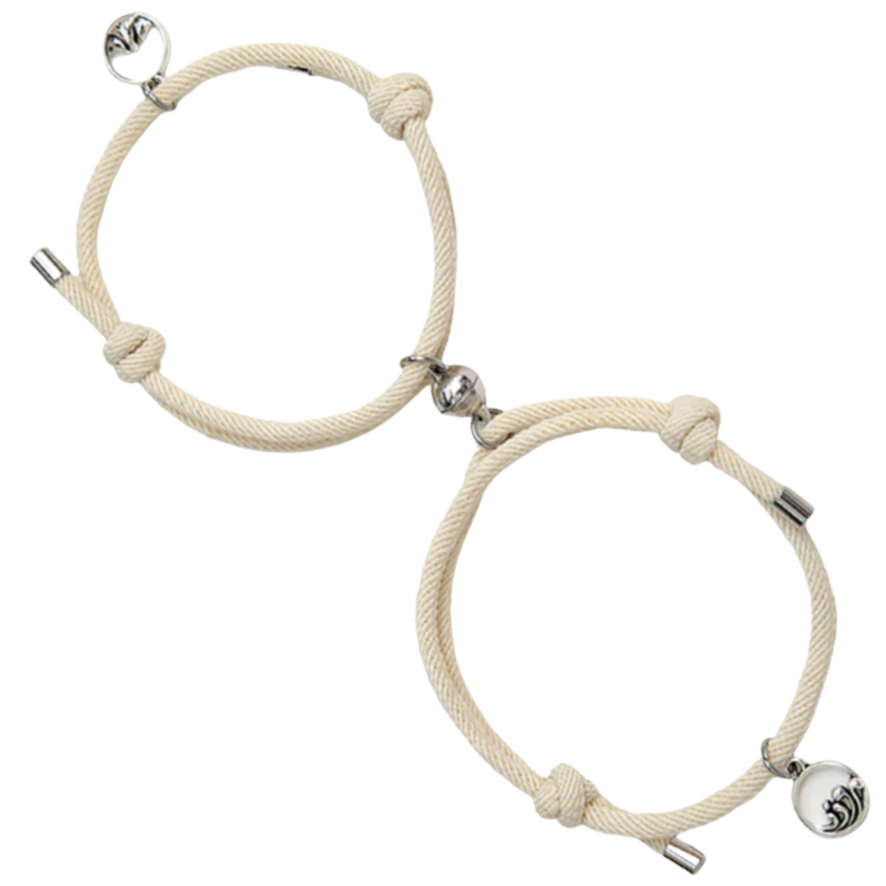 Lot de 2 bracelets magnétiques pour couples