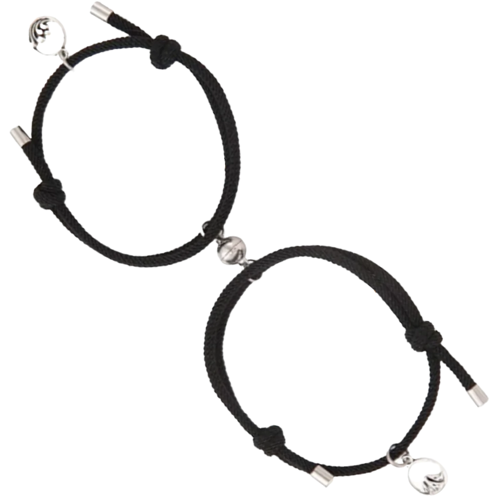 Lot de 2 bracelets magnétiques pour couples