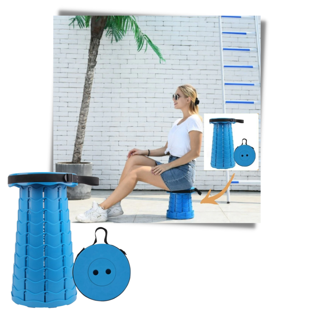 Tabouret rétractable portable