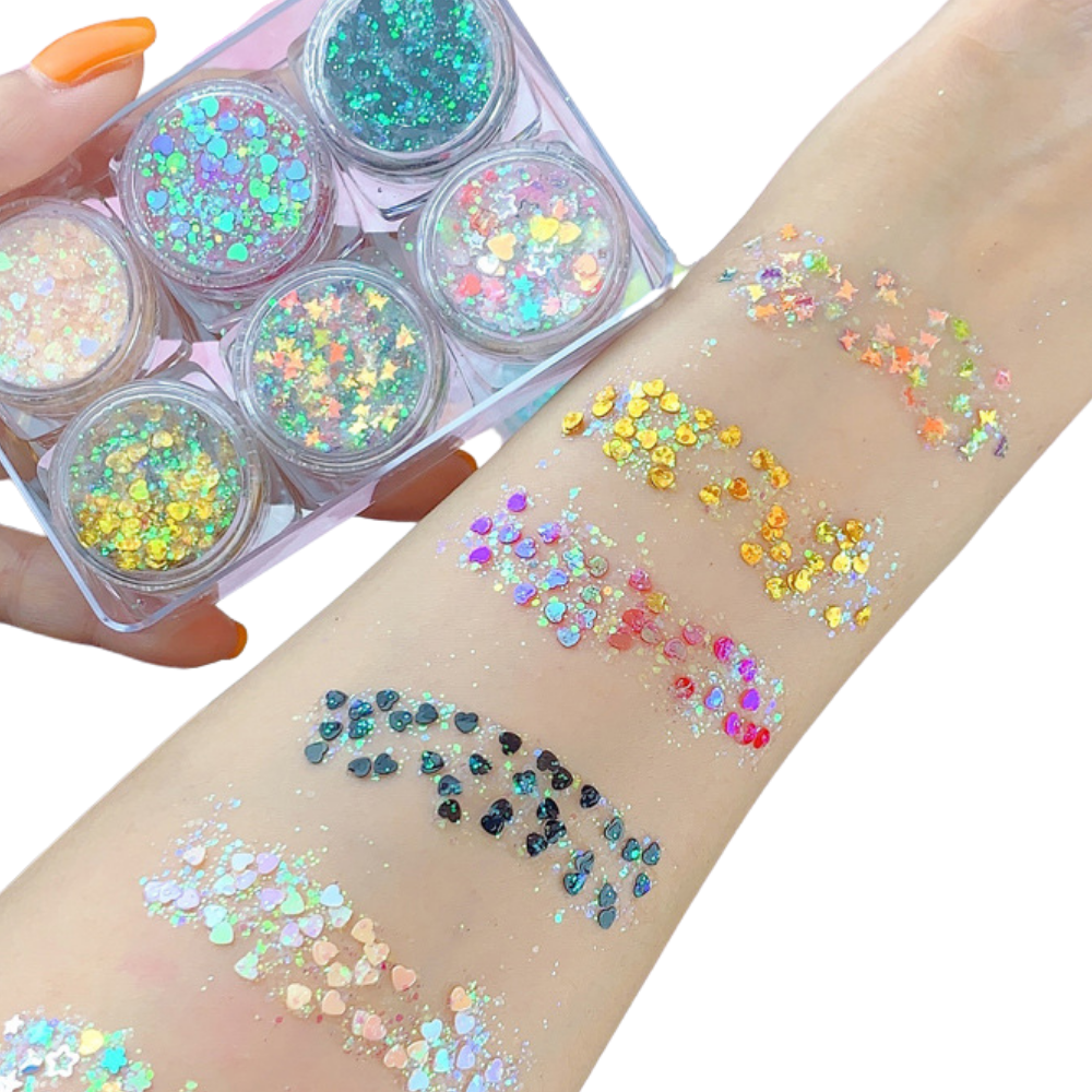 Set de paillettes pour le visage et le corps