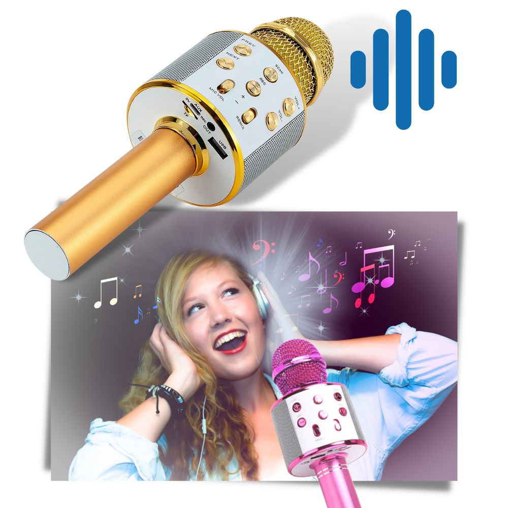 Microphone karaoké Bluetooth sans fil