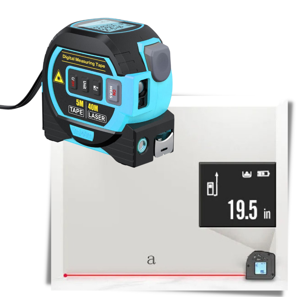 Mètre à ruban laser 3-en-1