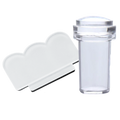 Kit d'estampage en silicone pour nail art avec grattoir