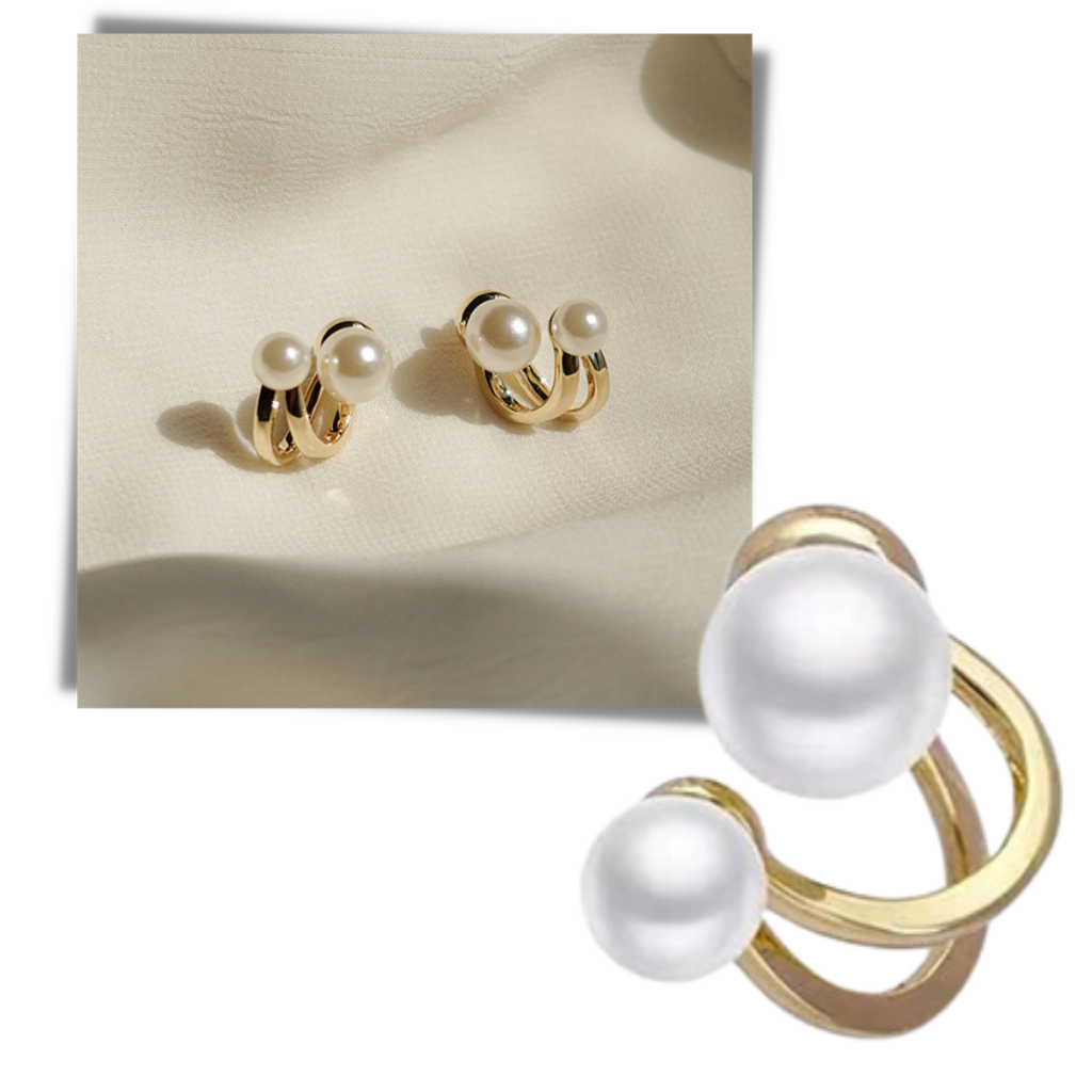 Pendants d'oreilles en perles vintage