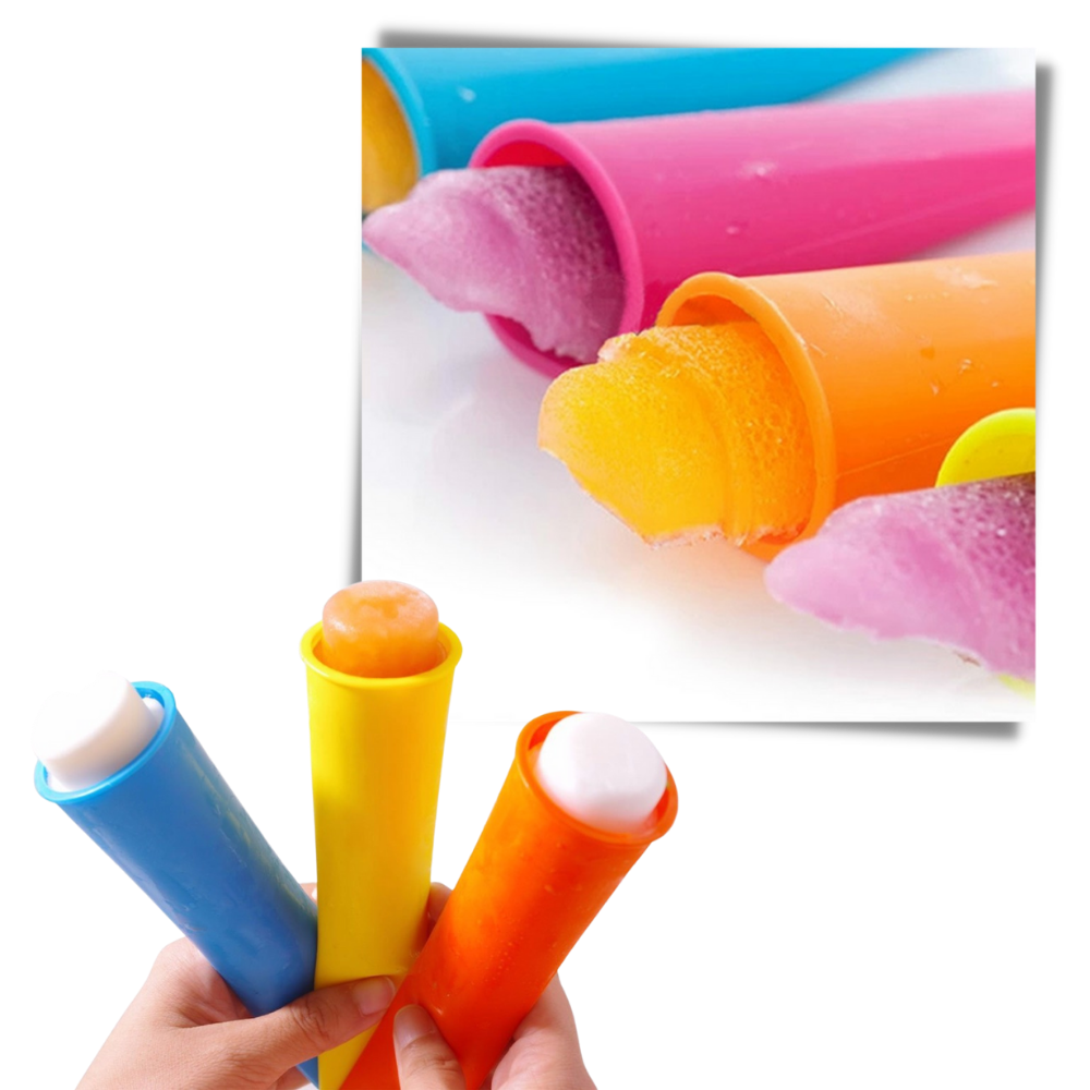 Pack de 5 moules en silicone pour sucettes glacées