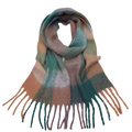 Écharpe d'hiver à carreaux pour femmes