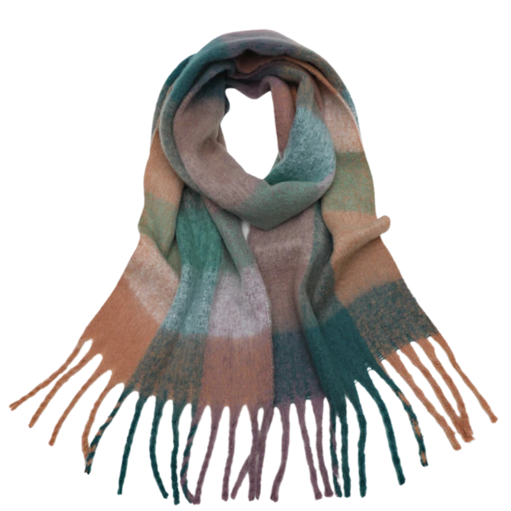 Écharpe d'hiver à carreaux pour femmes