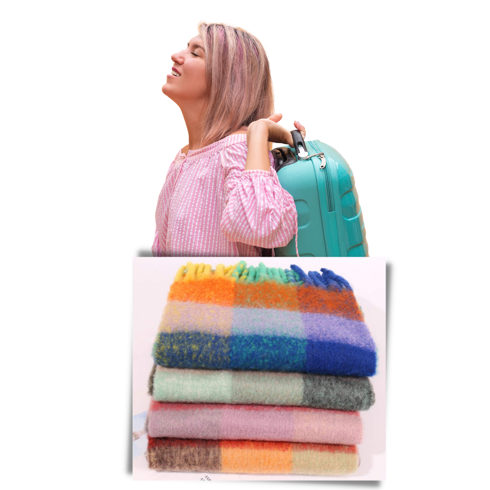 Écharpe d'hiver à carreaux pour femmes