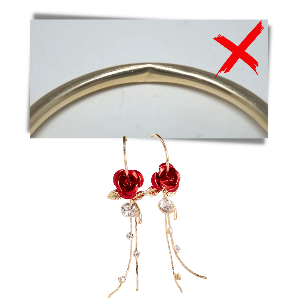 Boucles d'oreilles à glands en forme de roses