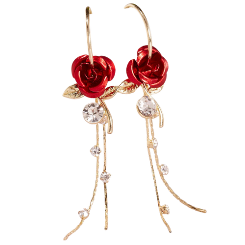 Boucles d'oreilles à glands en forme de roses
