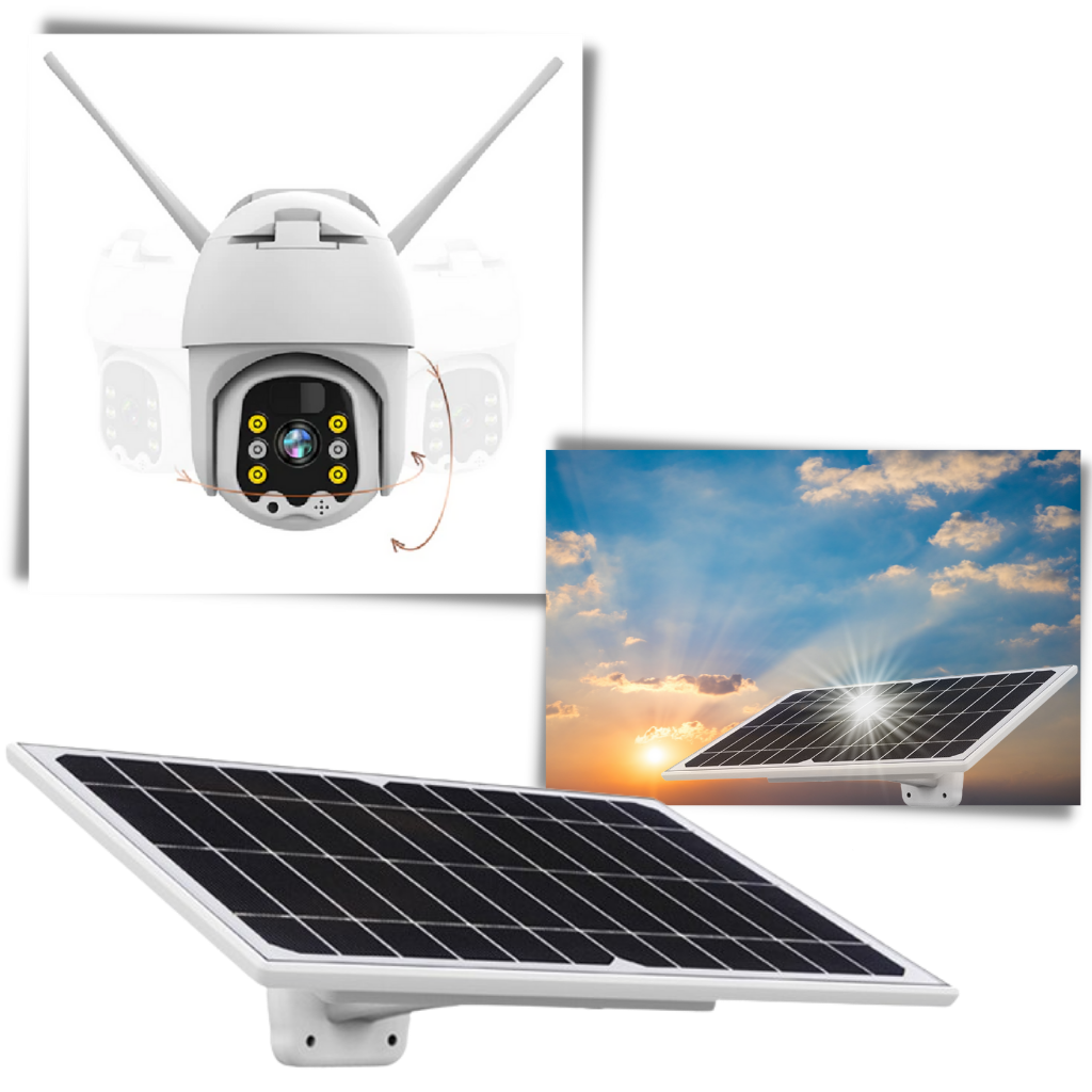Caméra extérieure à énergie solaire