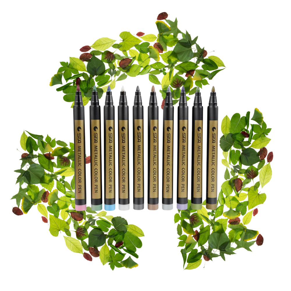 Lot de 10 marqueurs de couleurs métalliques