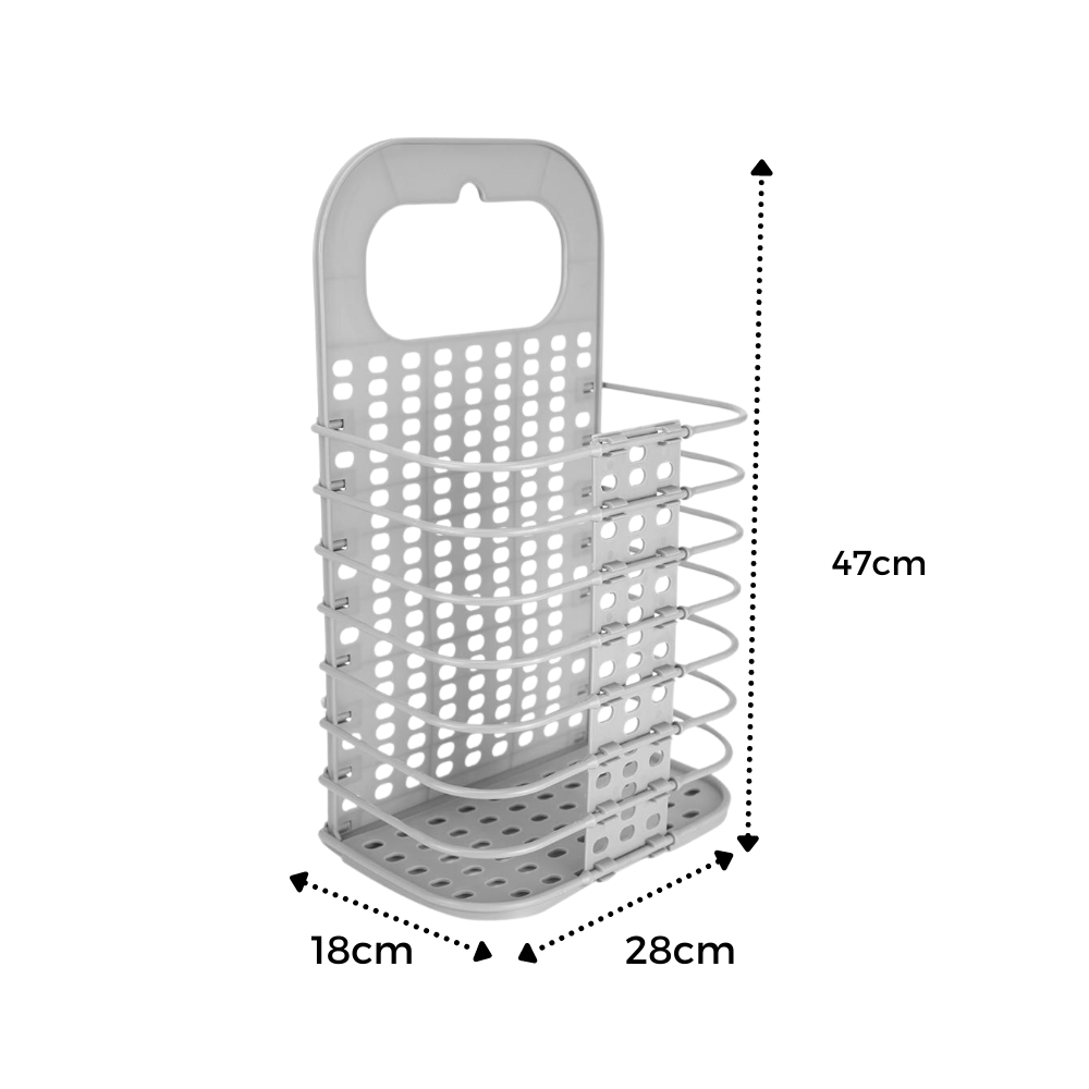 Panier à linge mural pliable en plastique