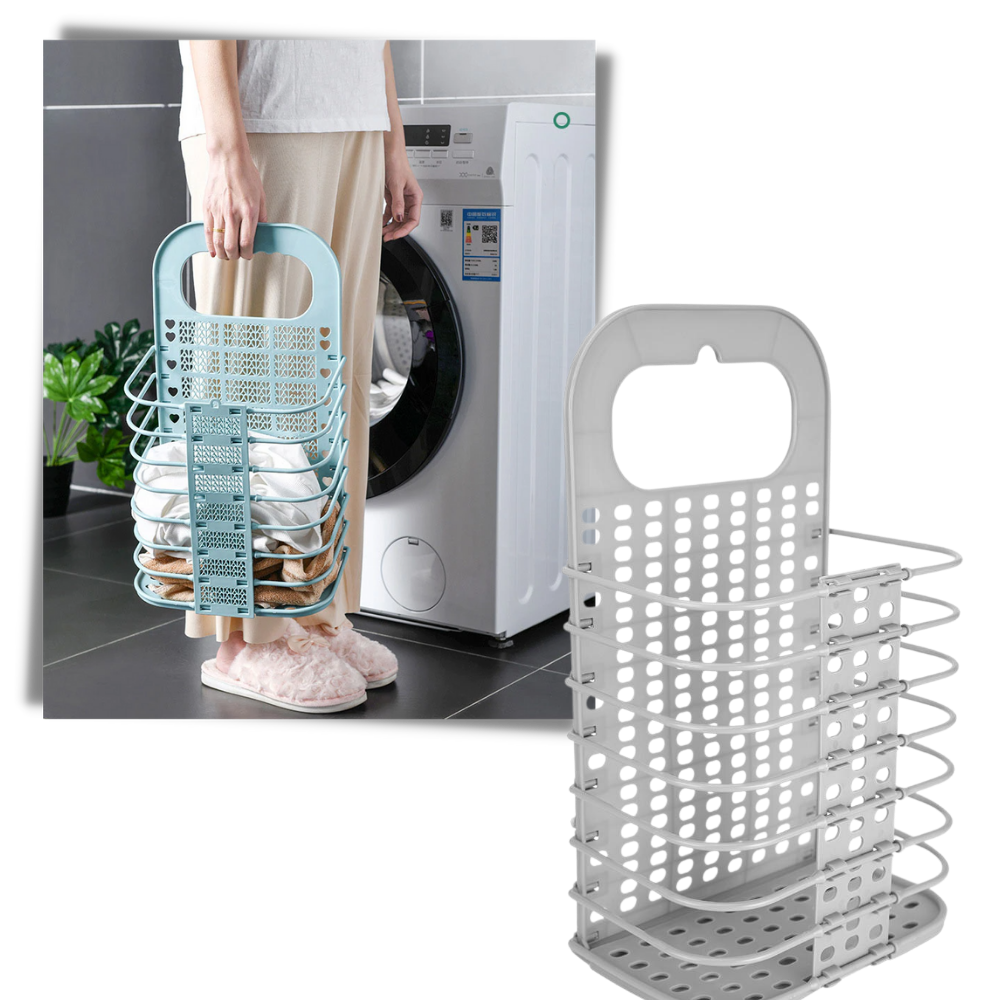 Panier à linge mural pliable en plastique