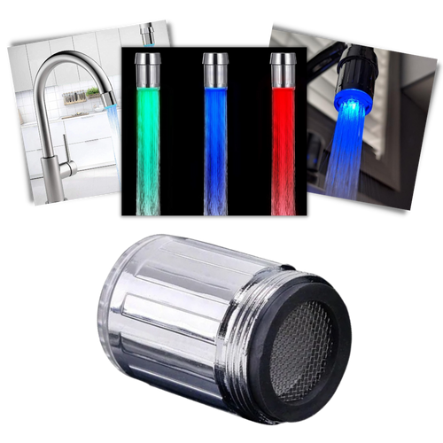 Buse de robinet avec capteur de température à couleur changeante