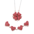 Collier trèfle à 4 feuilles en forme de cœur