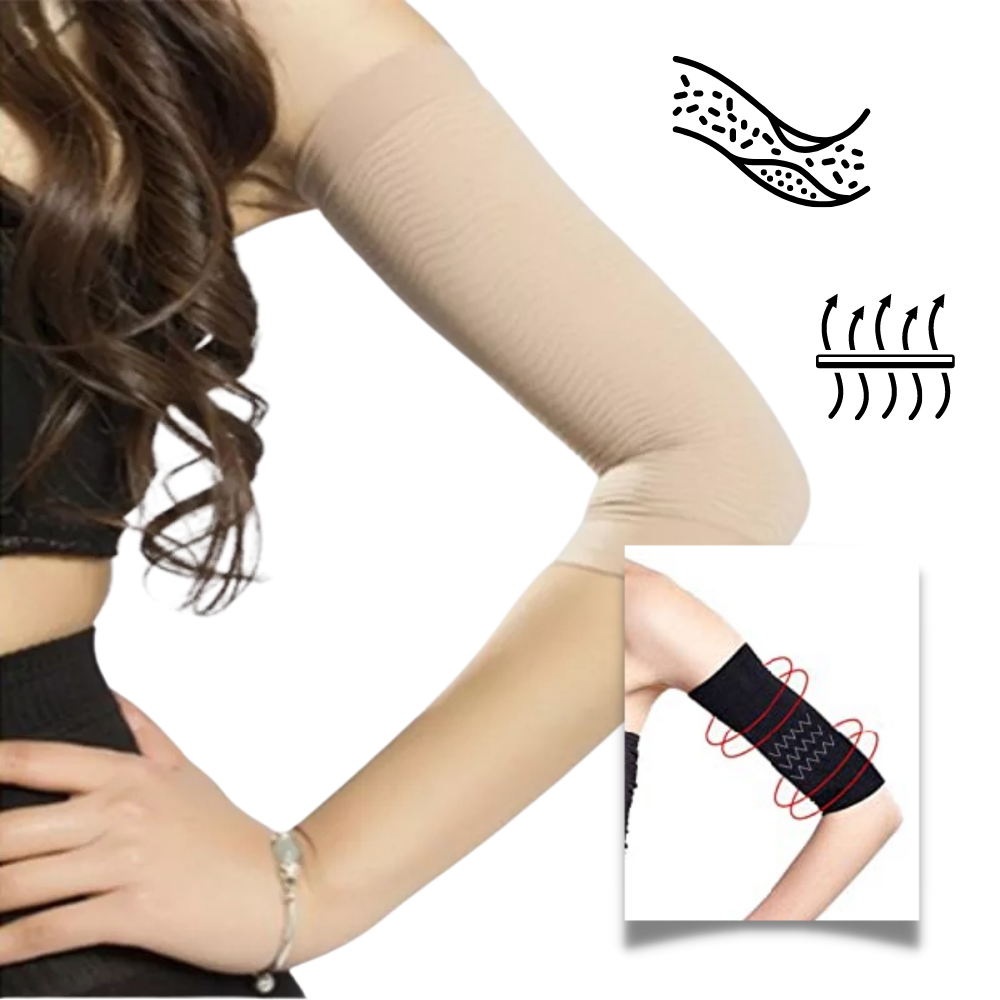 Manchons amincissants thermiques pour les bras