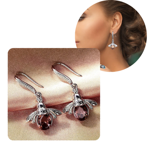 Boucles d'oreilles en forme d'abeille