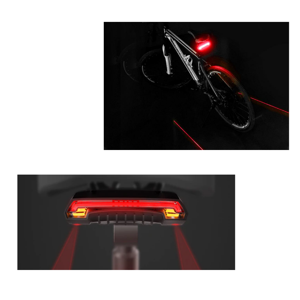 Feu arrière de sécurité pour vélo avec clignotants