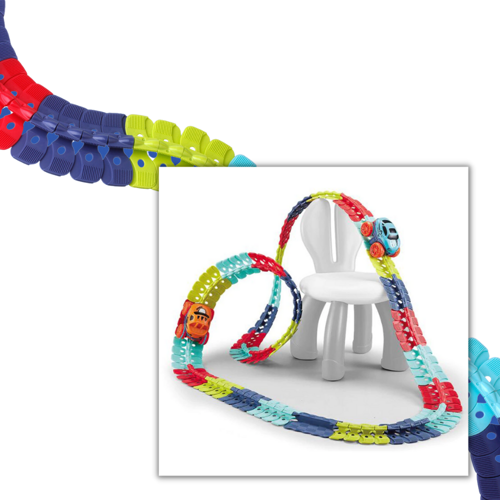 Circuit en Rails flexibles pour voitures