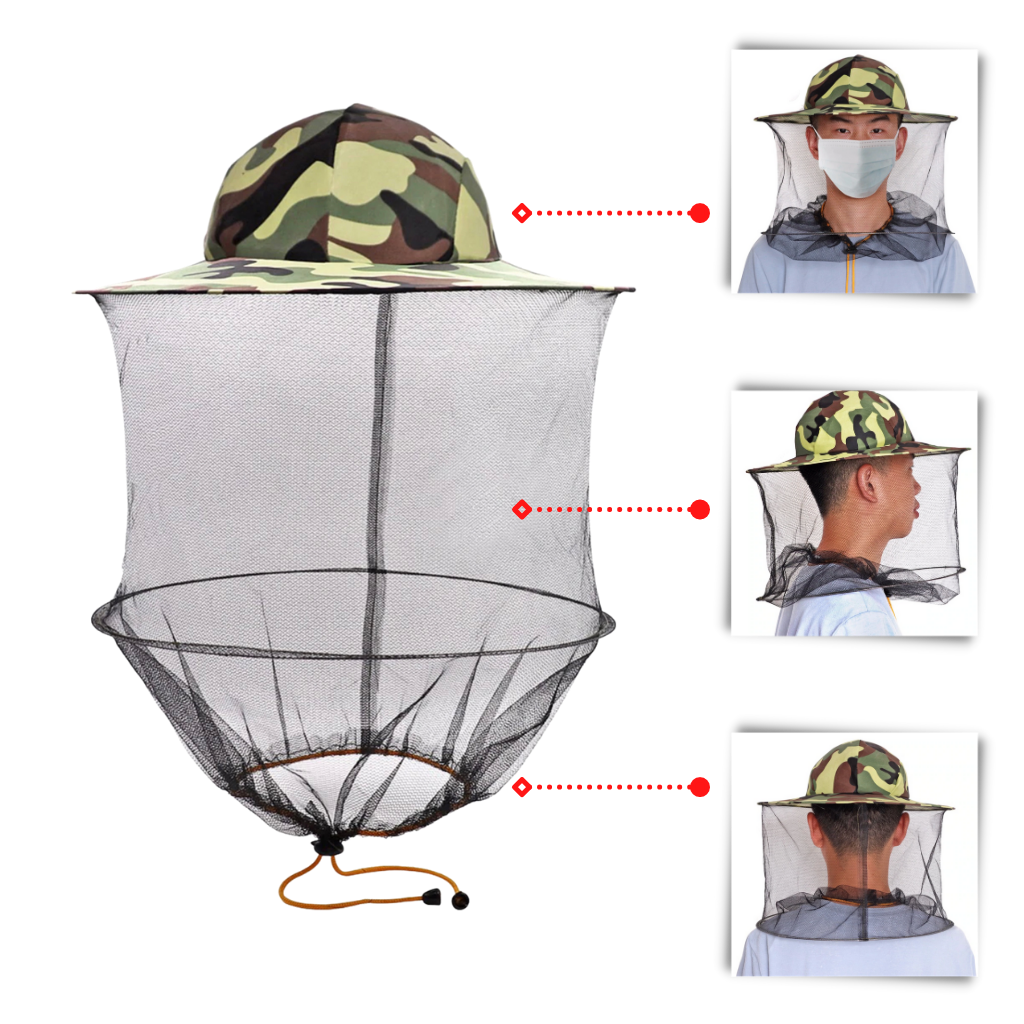 Chapeau d'apiculture camouflage