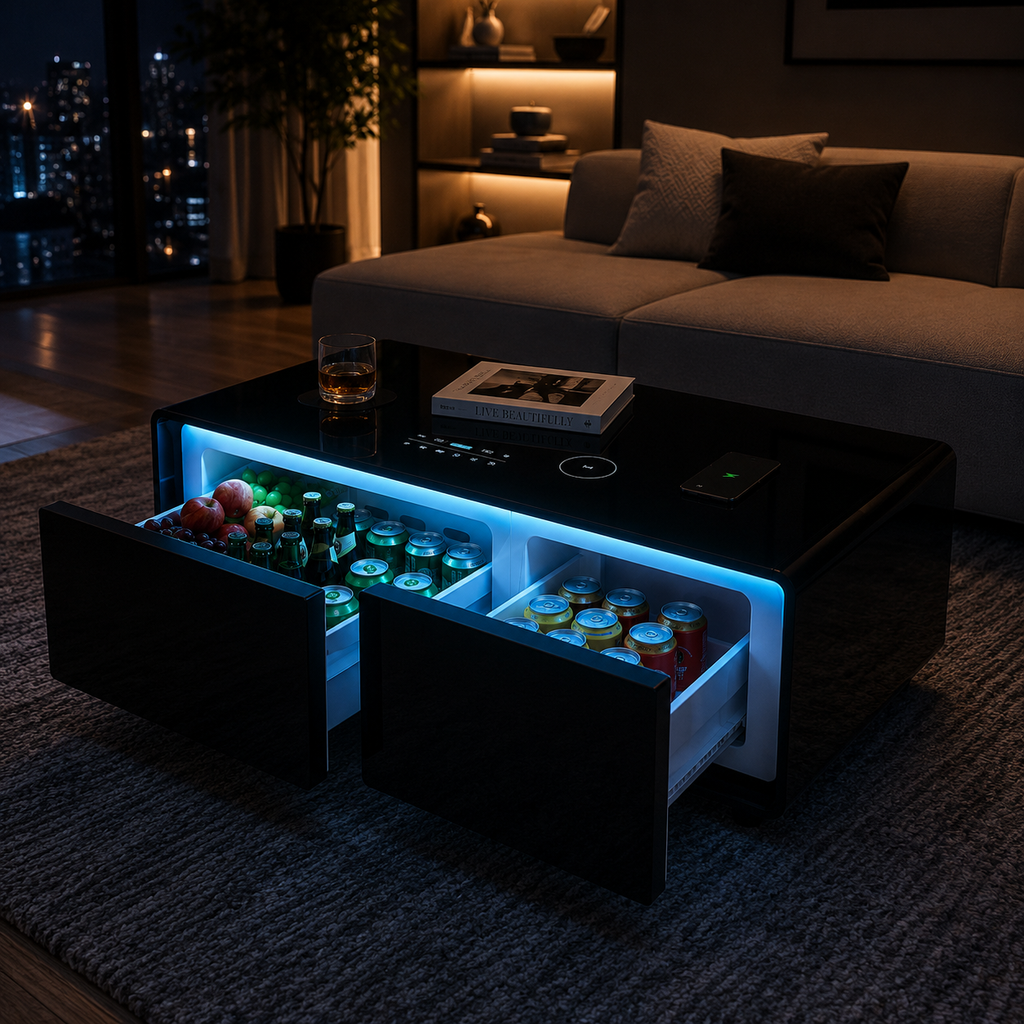 ÉLAN™ Smart Table | Table Basse Réfrigérée Intelligente 5-en-1