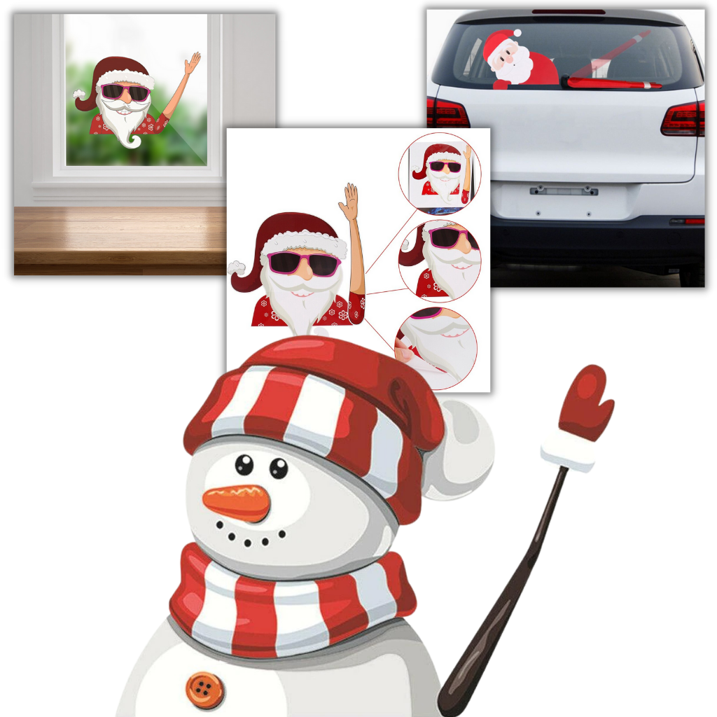 Autocollant de Noël pour essuie glace