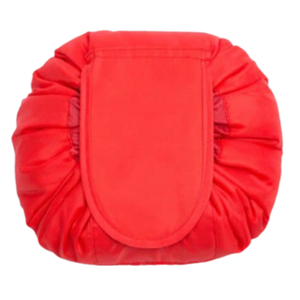 Pochette à maquillage pliable avec cordon de serrage