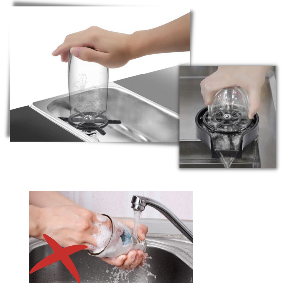 Laveuse et rinceuse automatique de verres