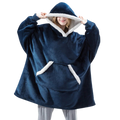 Pull couverture géant à capuche