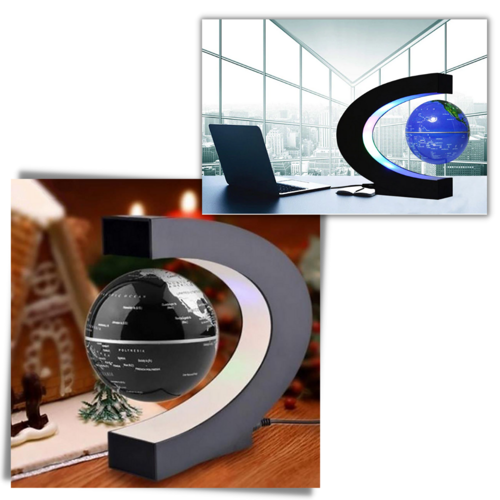 Globe magnétique à LED en lévitation