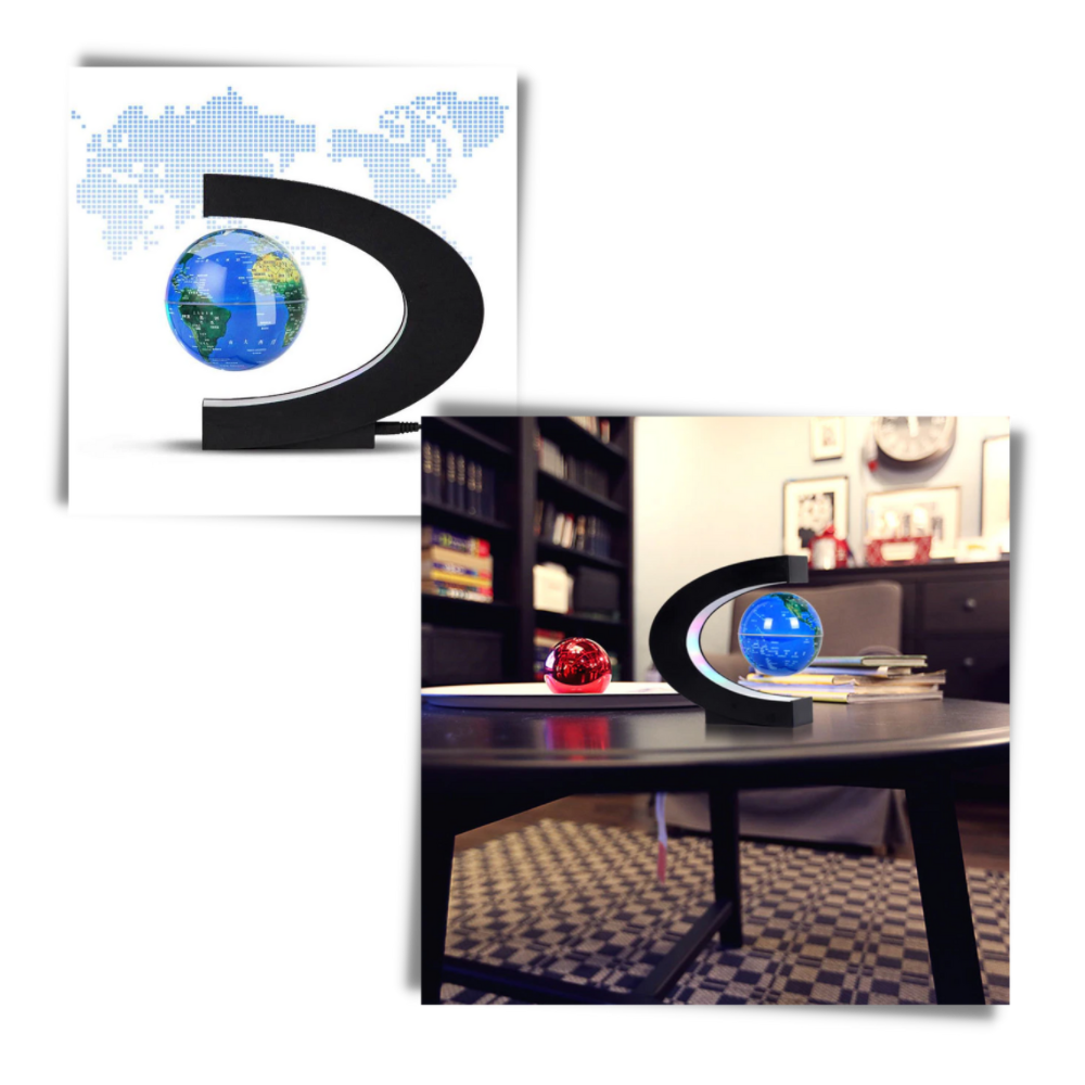 Globe magnétique à LED en lévitation