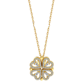 Collier en forme de cœur à quatre feuilles