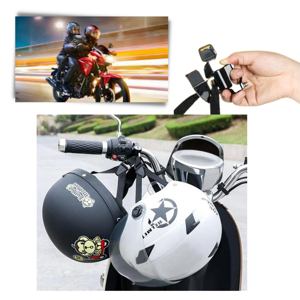 Verrou antivol pour casque de moto