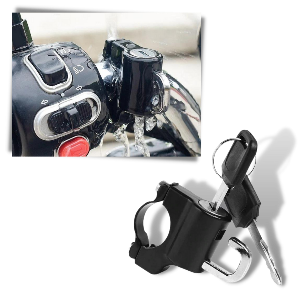 Verrou antivol pour casque de moto
