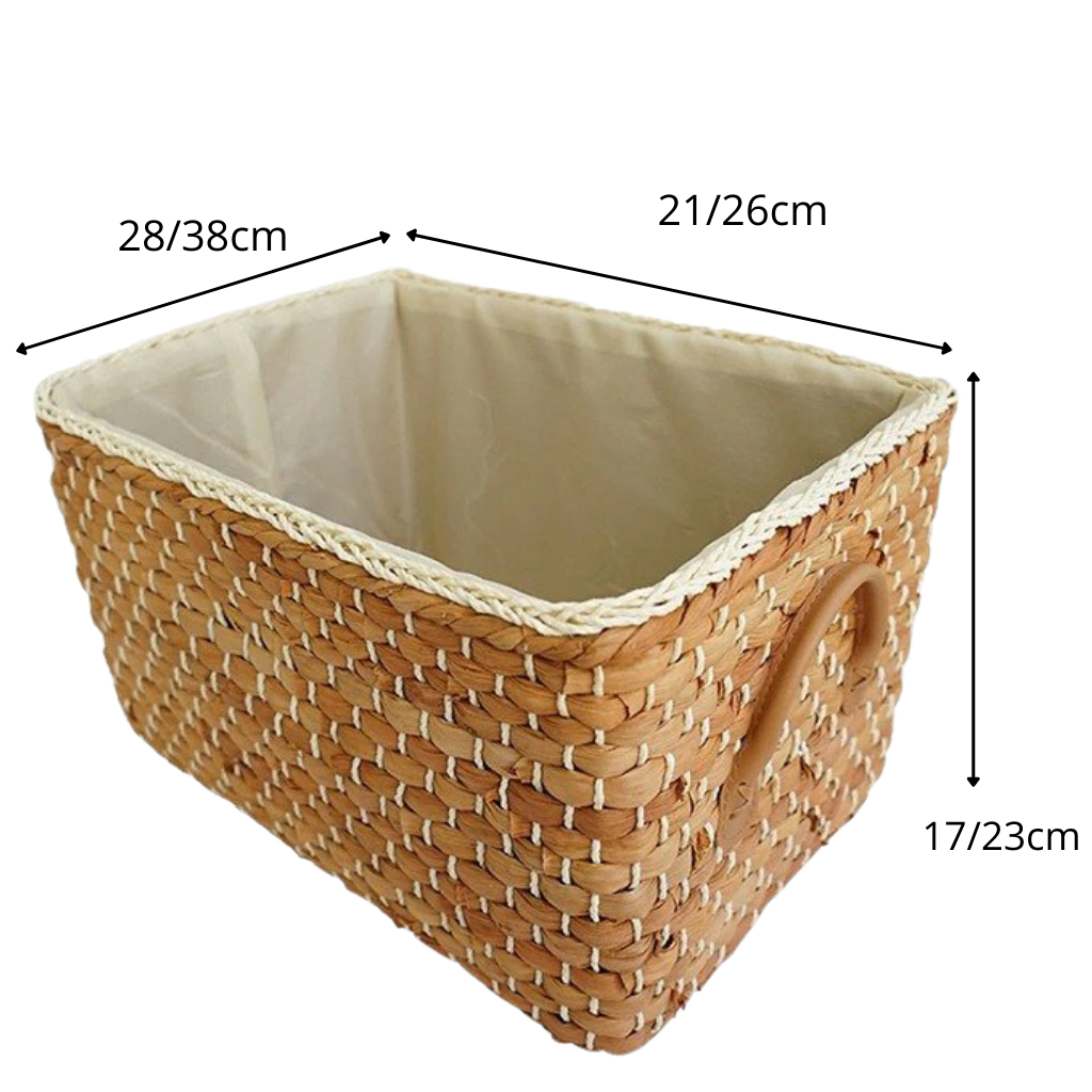 Panier en osier tressé à la main