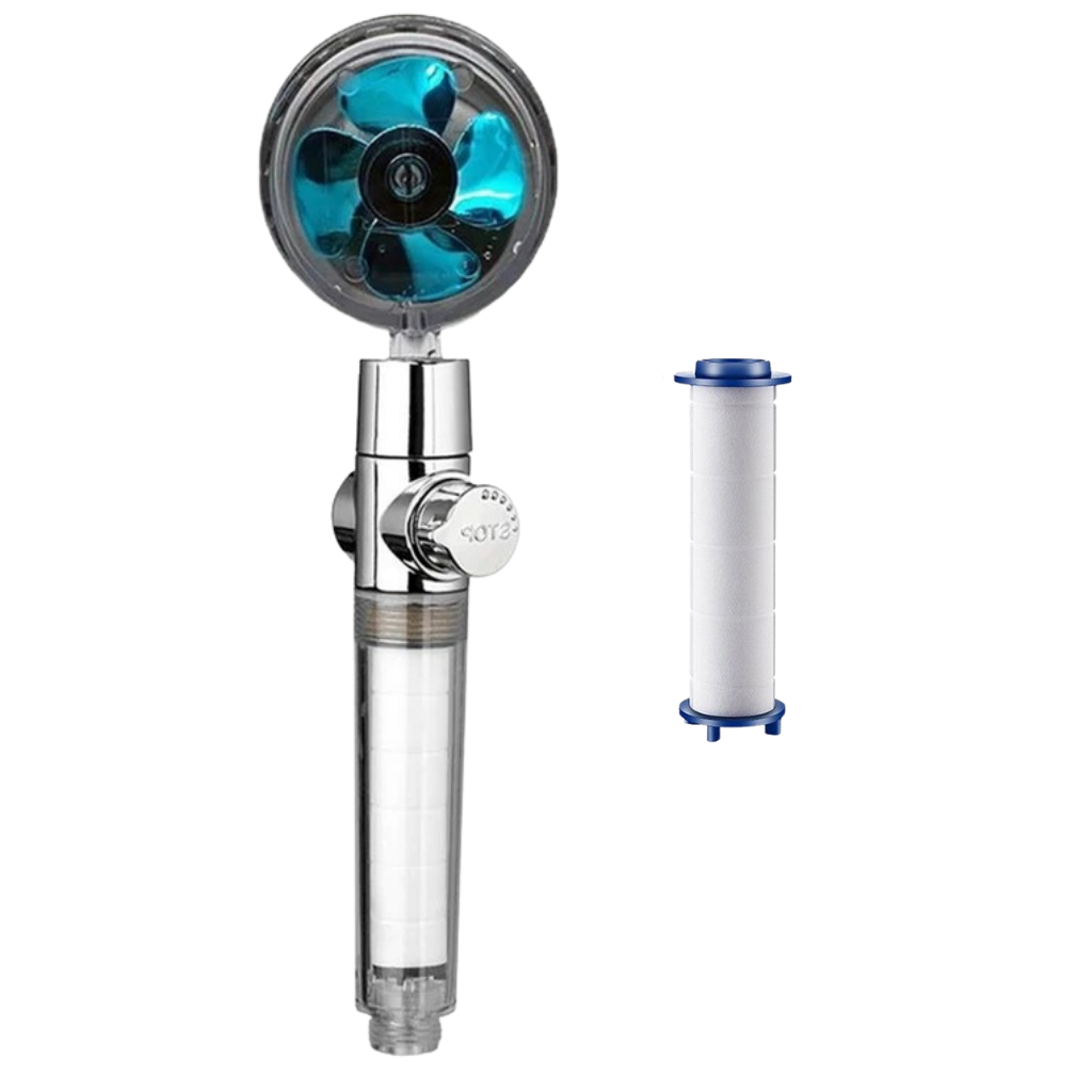 Pommeau de douche à haute pression avec hélice rotative