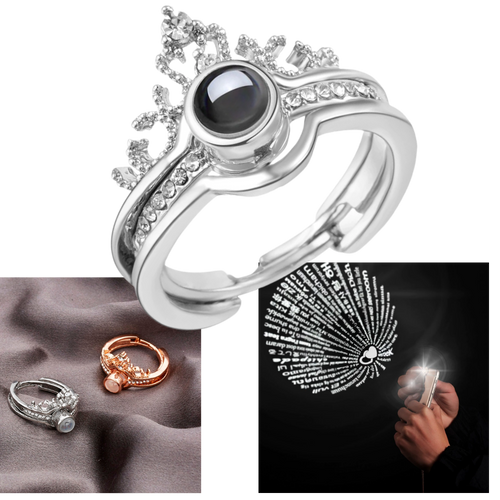 Belle bague "Je t'aime" en 100 langues
