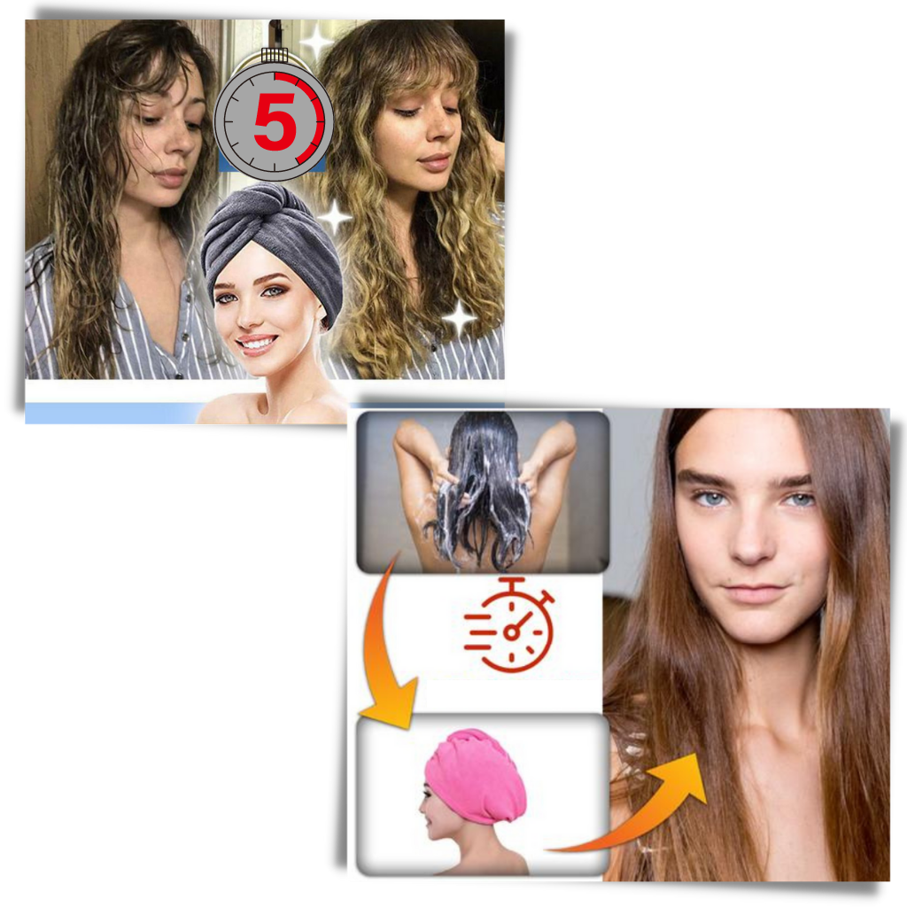 Serviette pour cheveux à séchage instantané
