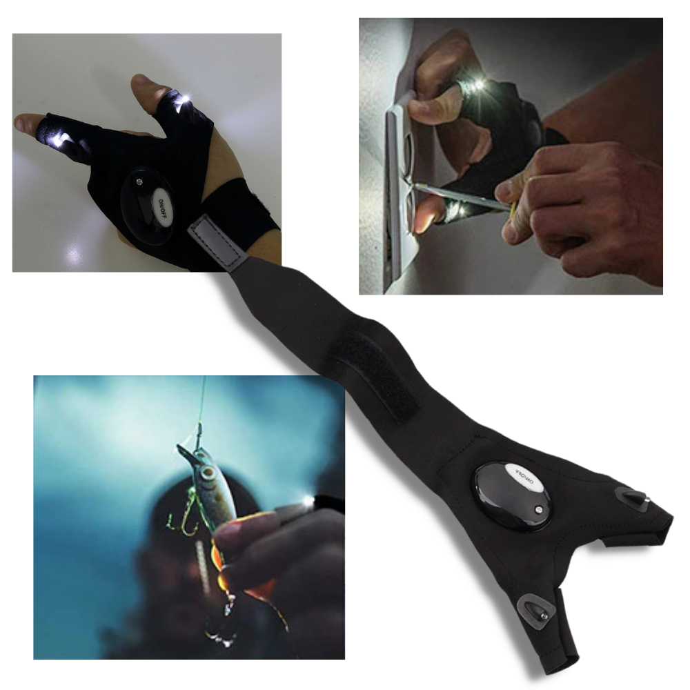 Paire de gants à LED avec lumières étanches