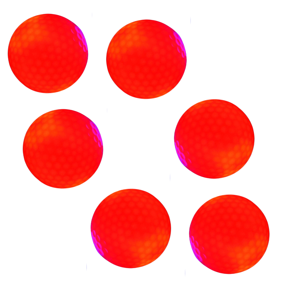Lot de 6 balles de golf lumineuses à LED