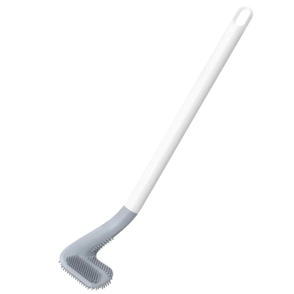 Brosse de toilette à manche long avec base murale