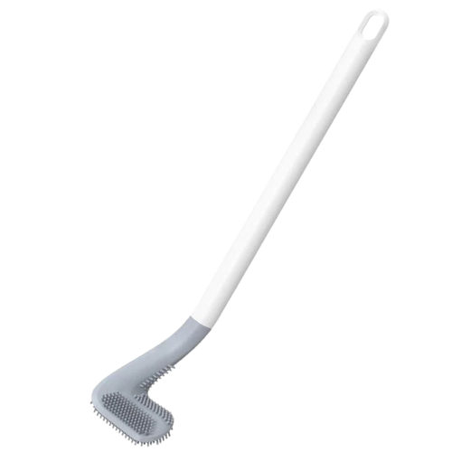 Brosse de toilette à manche long avec base murale