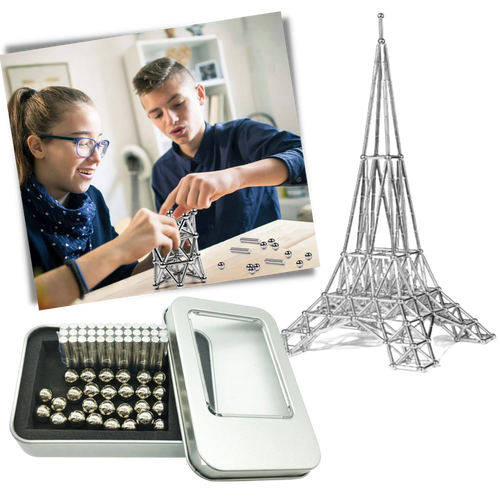 Bâtons et billes de construction magnétiques