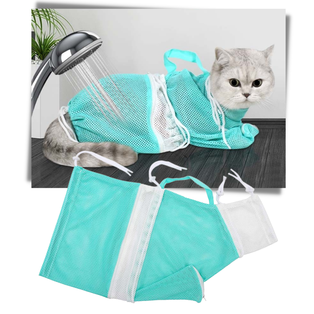 Sac en filet multifonctionnel pour le toilettage des animaux de compagnie