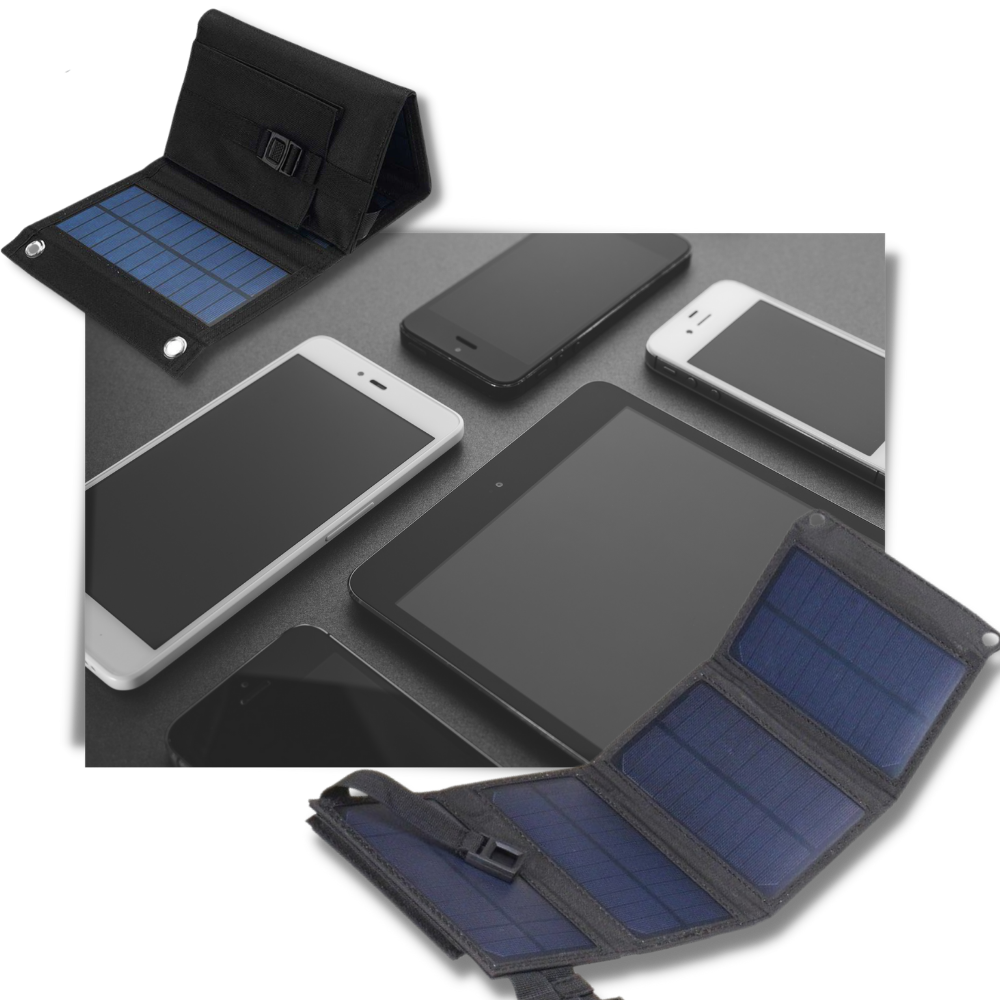 Chargeur portable à panneau solaire avec port USB