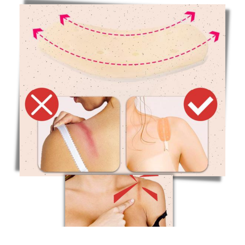 1 paire de protège-bretelles en silicone antidérapant pour soutien-gorge