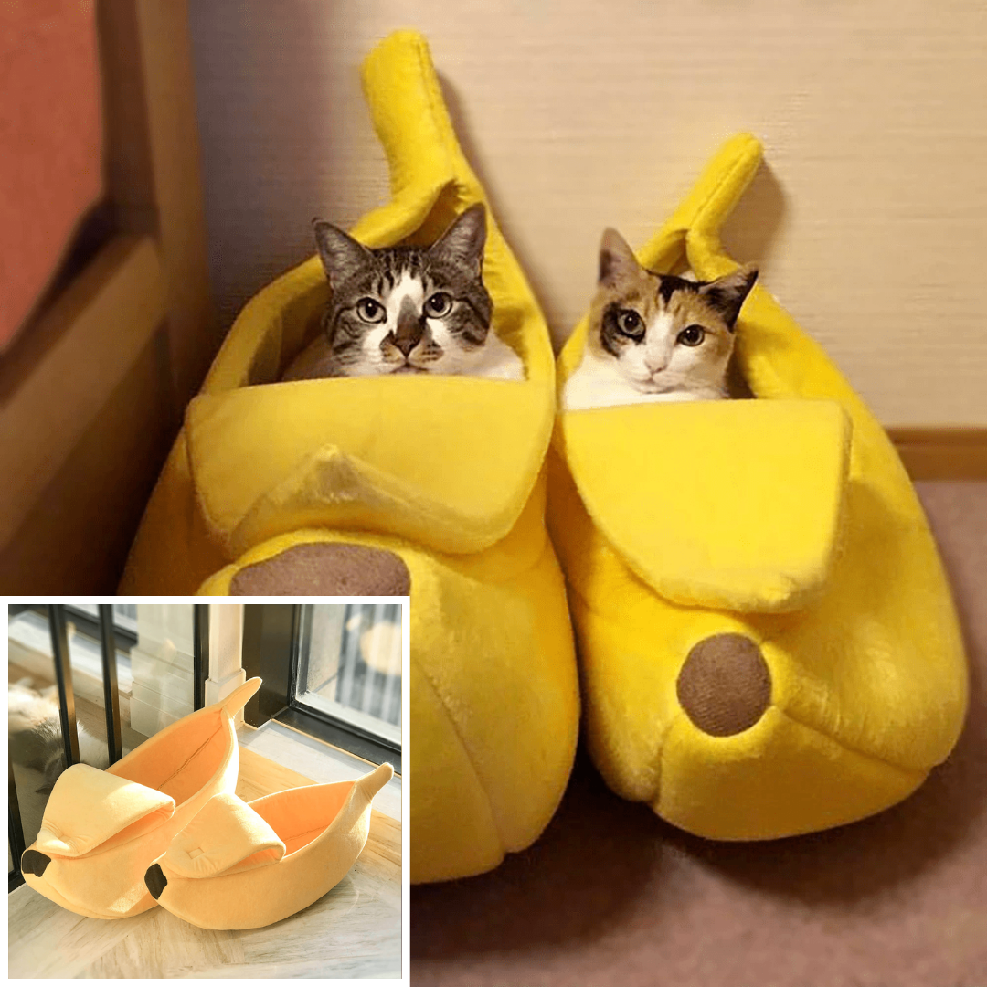 Lit pour animaux de compagnie en forme de banane